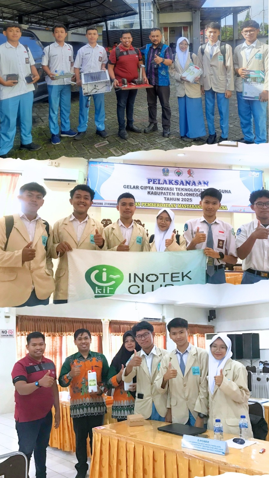 TIM SMKN 3 BOJONEGORO MENYEBET JUARA DALAM AJANG GELAR CIPTA INOVASI TEKNOLOGI TEPAT GUNA 2025